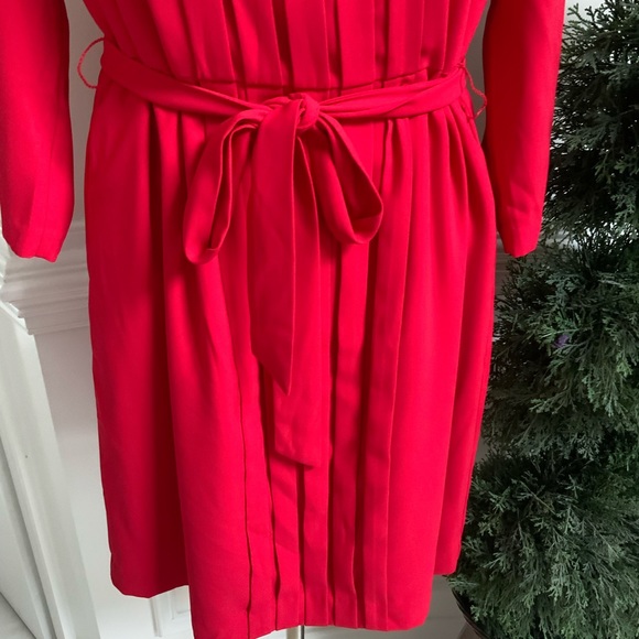 Talbots Red Belted Dress - Picture 3 of 7